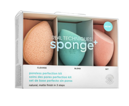 Real Techniques Sponge+ Poreless Perfection Kit 3pcs make-up spons